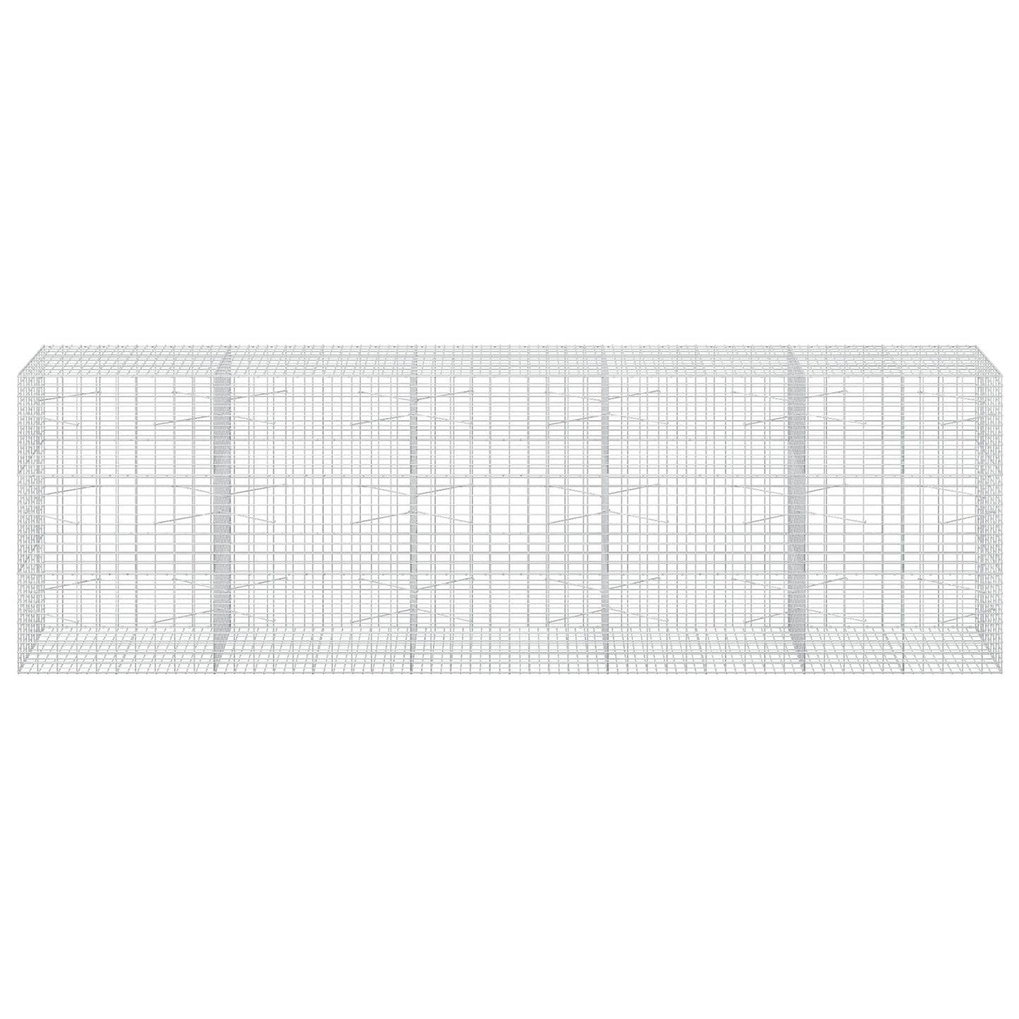 vidaXL Γκαμπιόν με σύρμα 3,5 mm και πλέγμα 5x10 cm 500x100x150 εκ.