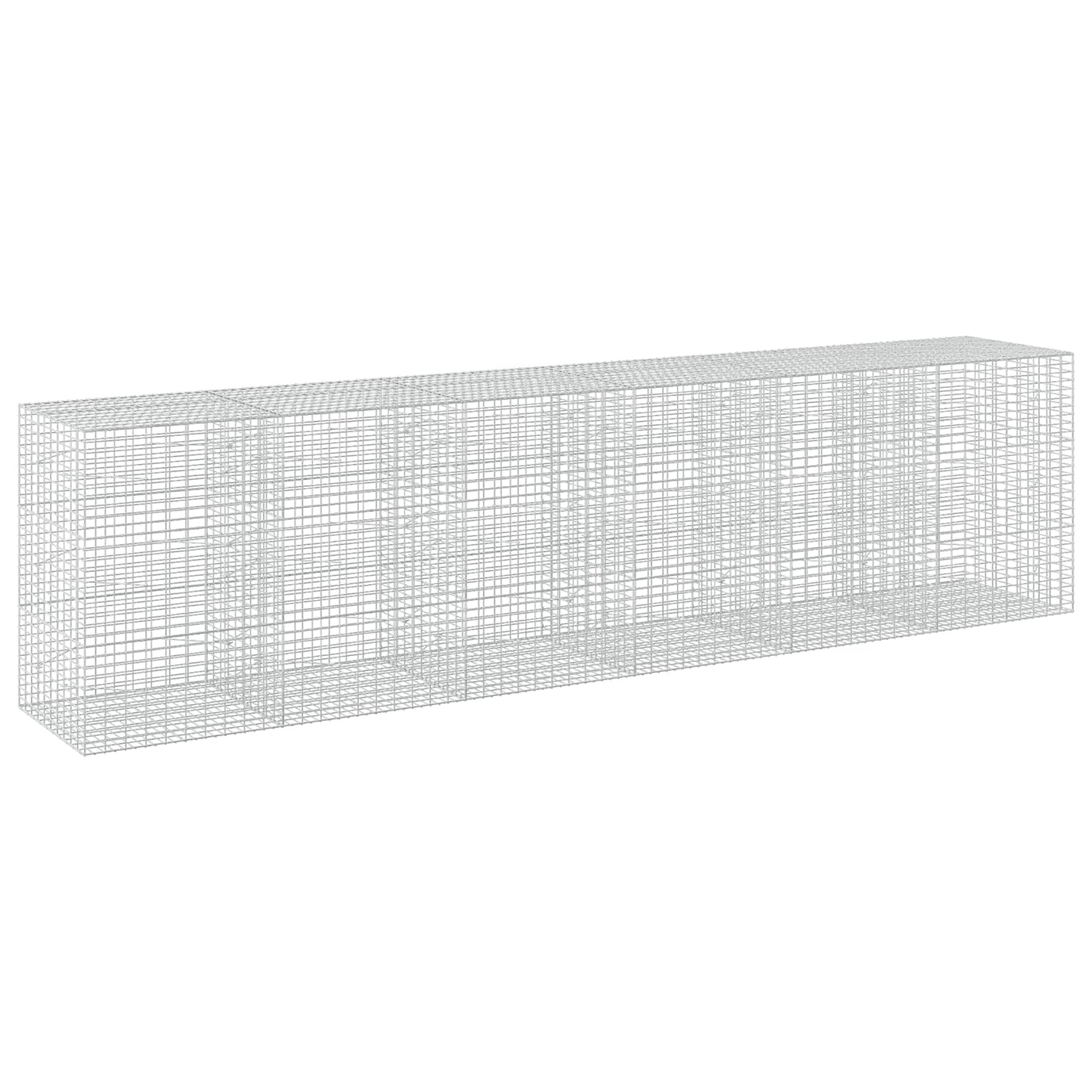 vidaXL Γκαμπιόν με σύρμα 3,5 mm και πλέγμα 5x10 cm 600x100x150 εκ