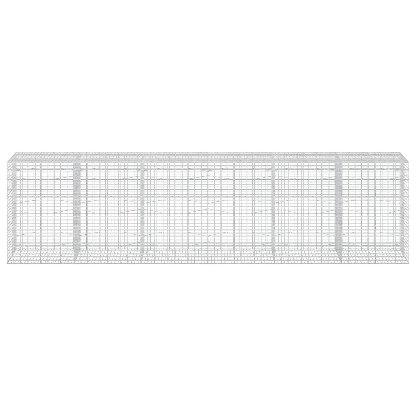vidaXL Γκαμπιόν με σύρμα 3,5 mm και πλέγμα 5x10 cm 600x100x150 εκ