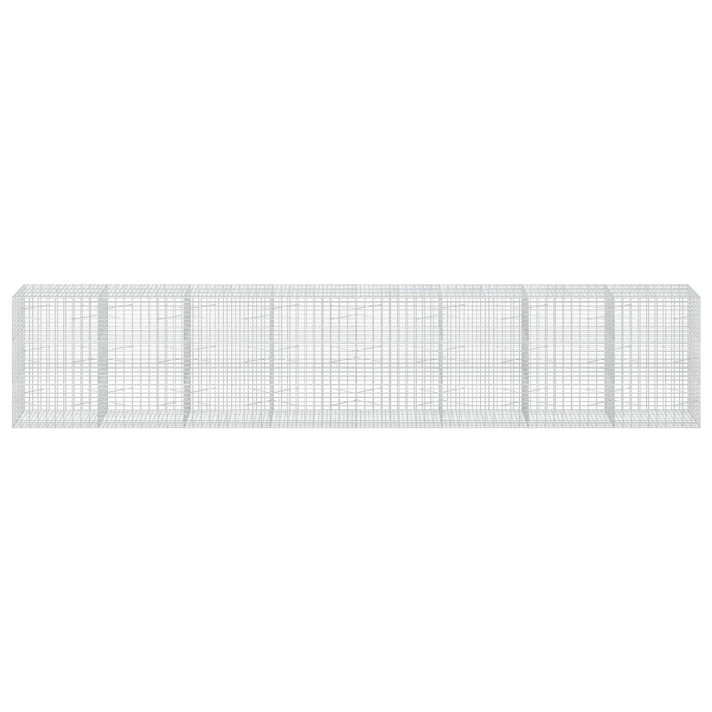 vidaXL Γκαμπιόν με σύρμα 3,5 mm και πλέγμα 5x10 cm 800x100x150 εκ.
