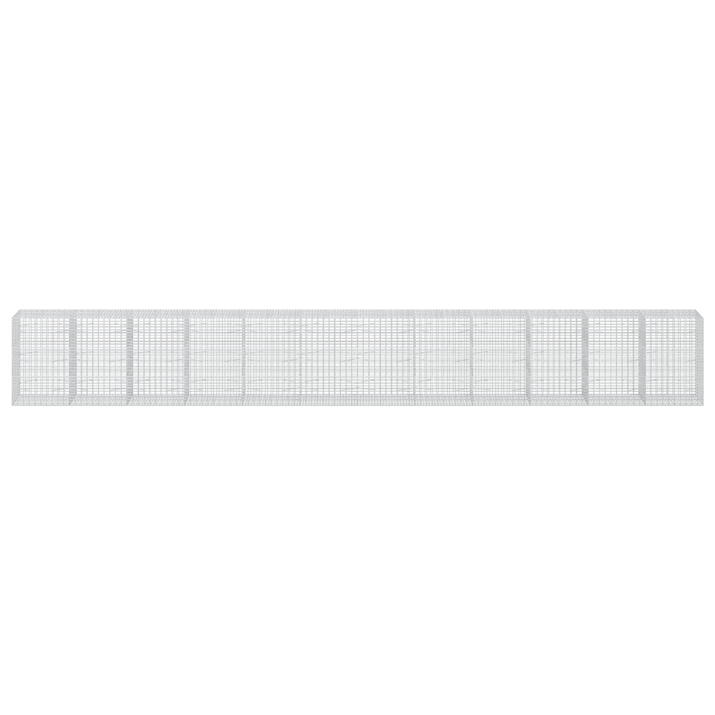 vidaXL Γκαμπιόν με σύρμα 3,5 mm και πλέγμα 5x10 cm 1200x100x150 εκ.