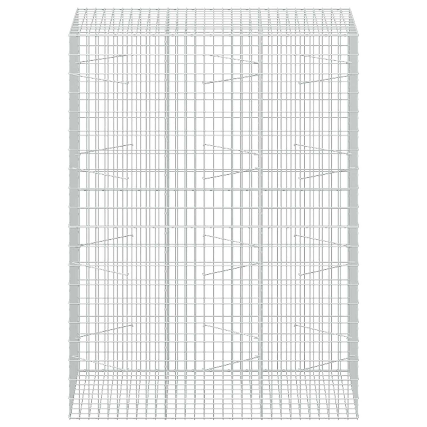 vidaXL Γκαμπιόν με σύρμα 3,5 mm και πλέγμα 5x10 cm 150x100x200 εκ.