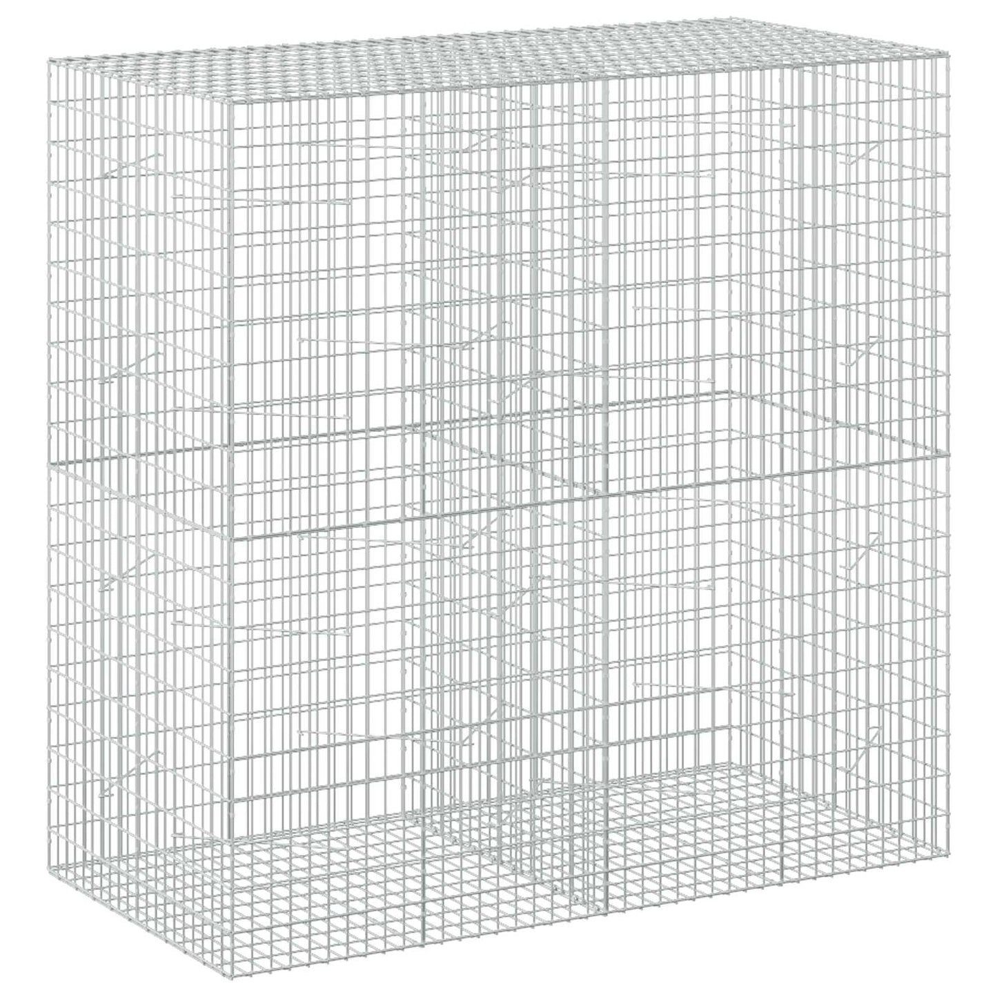 vidaXL Γκαμπιόν με σύρμα 3,5 mm και πλέγμα 5x10 cm 200x100x200 εκ