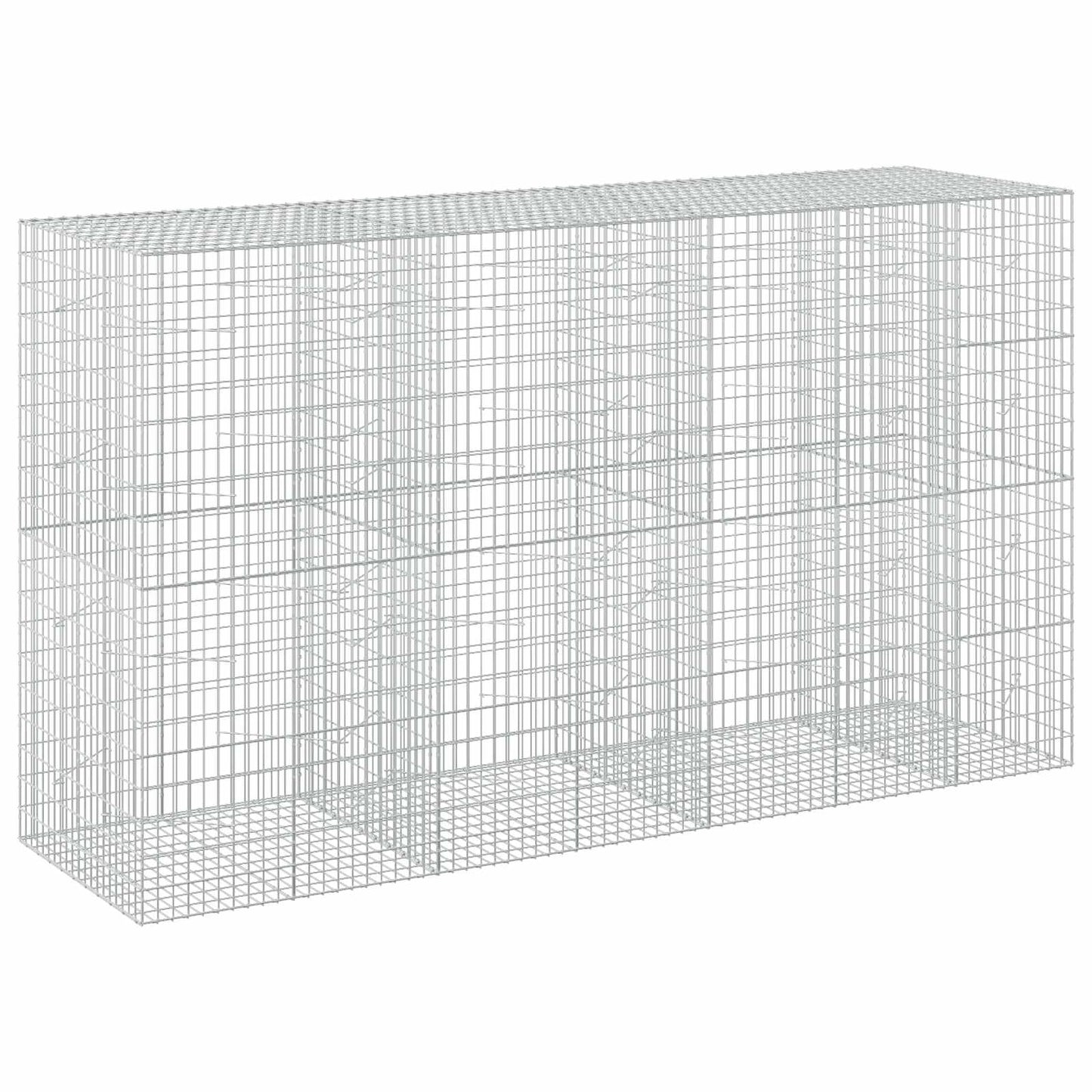 vidaXL Γκαμπιόν με σύρμα 3,5 mm και πλέγμα 5x10 cm 350x100x200 εκ.
