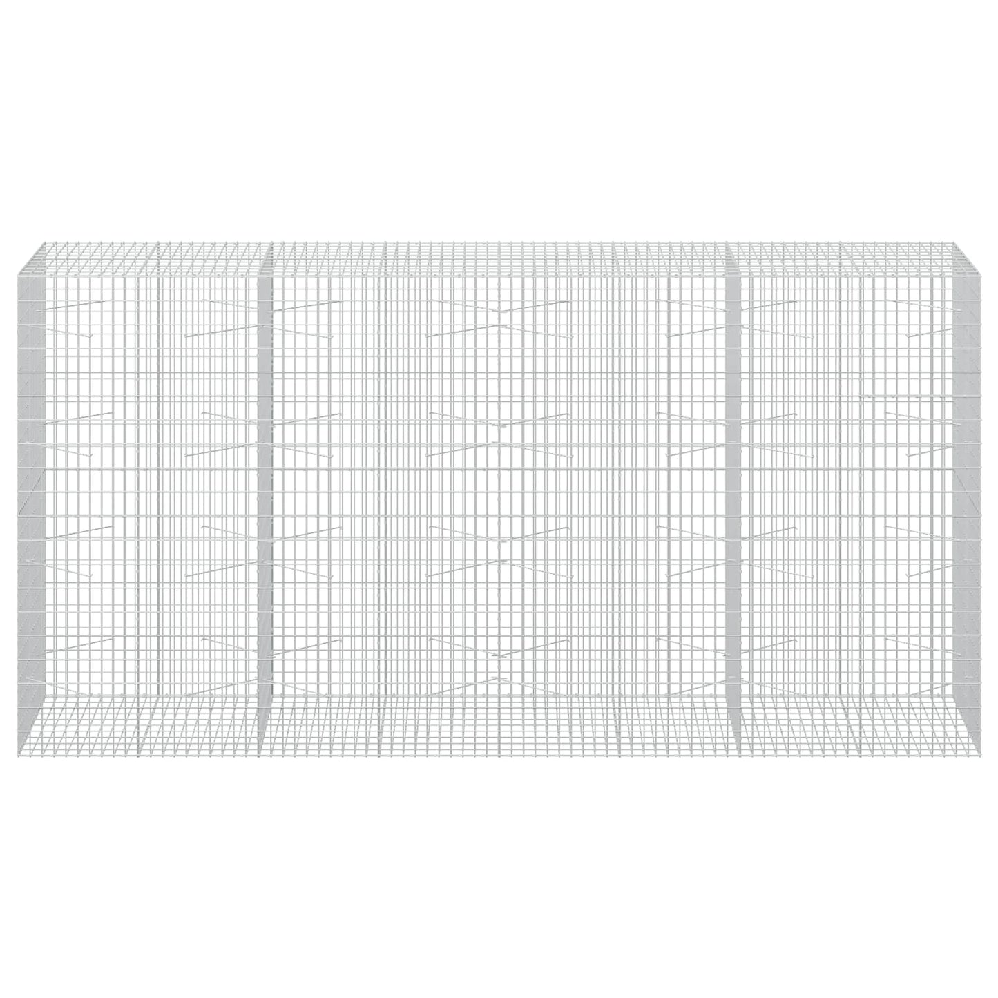 vidaXL Γκαμπιόν με σύρμα 3,5 mm και πλέγμα 5x10 cm 400x100x200 εκ