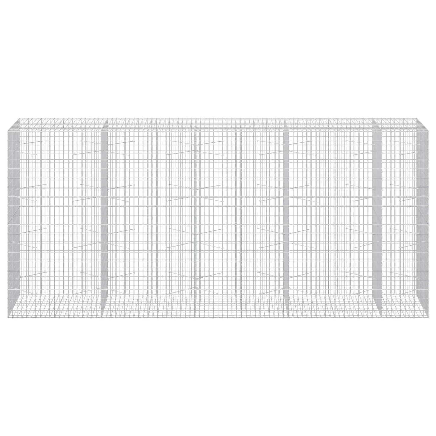vidaXL Γκαμπιόν με σύρμα 3,5 mm και πλέγμα 5x10 cm 450x100x200 εκ