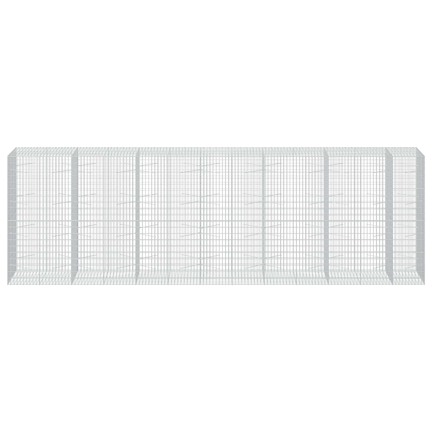 vidaXL Γκαμπιόν με σύρμα 3,5 mm και πλέγμα 5x10 cm 650x100x200 εκ