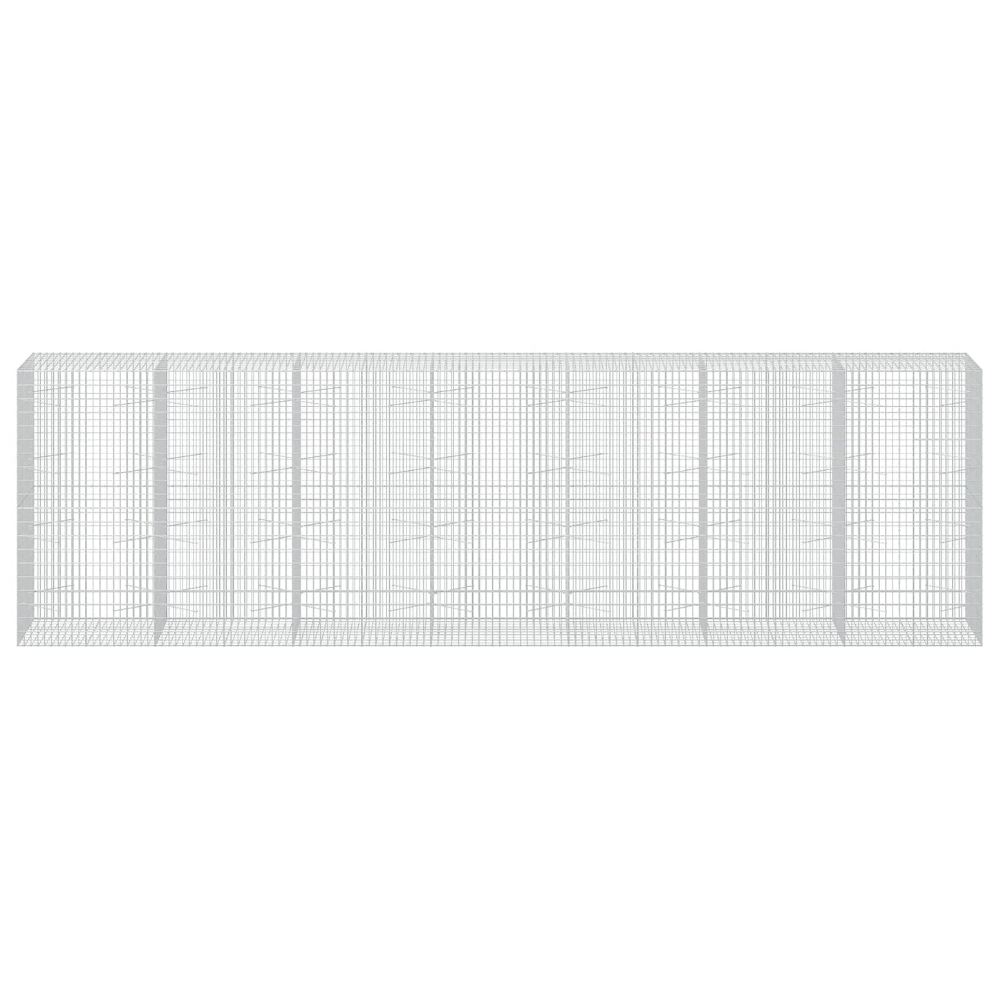 vidaXL Γκαμπιόν με σύρμα 3,5 mm και πλέγμα 5x10 cm 700x100x200 εκ.