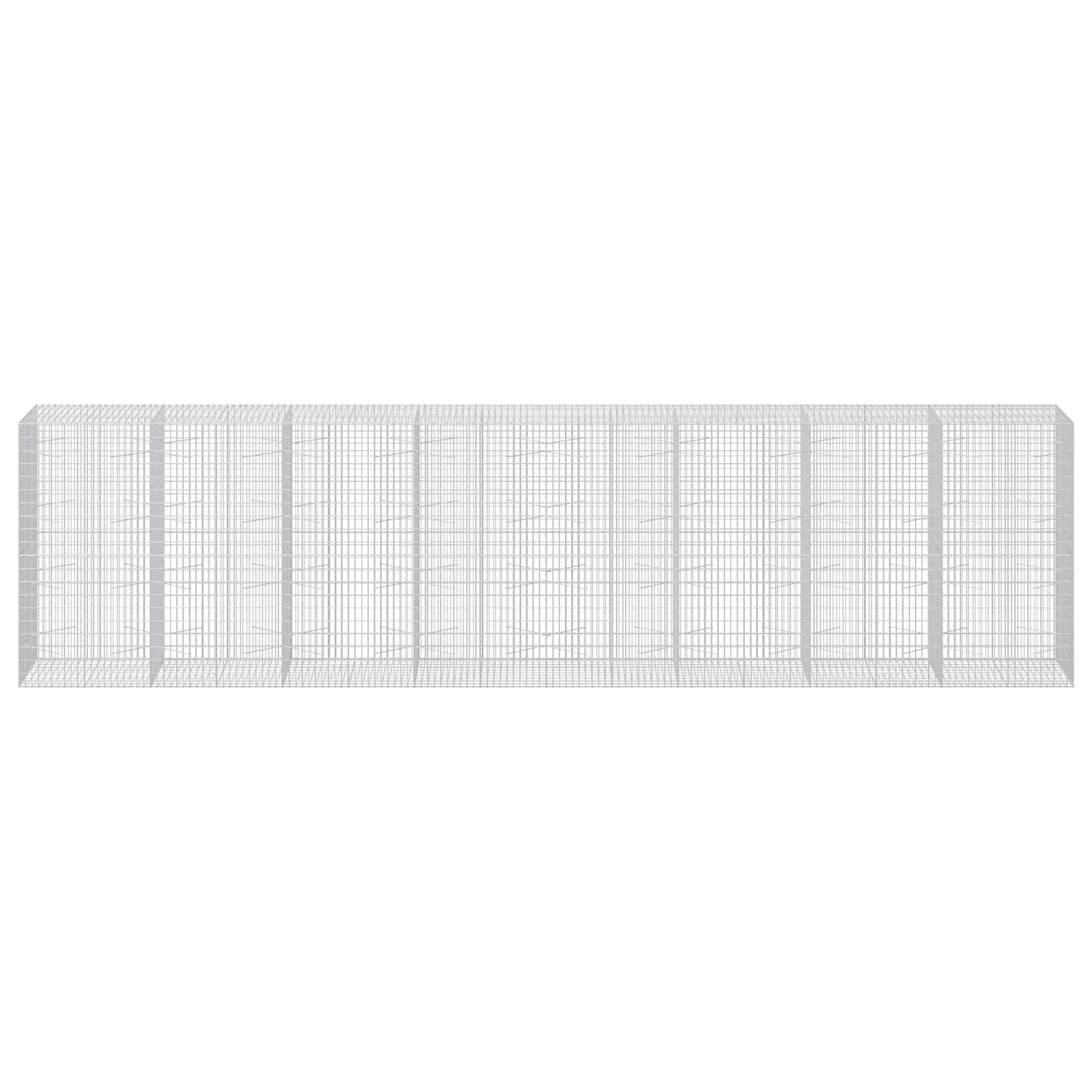 vidaXL Γκαμπιόν με σύρμα 3,5 mm και πλέγμα 5x10 cm 800x100x200 εκ