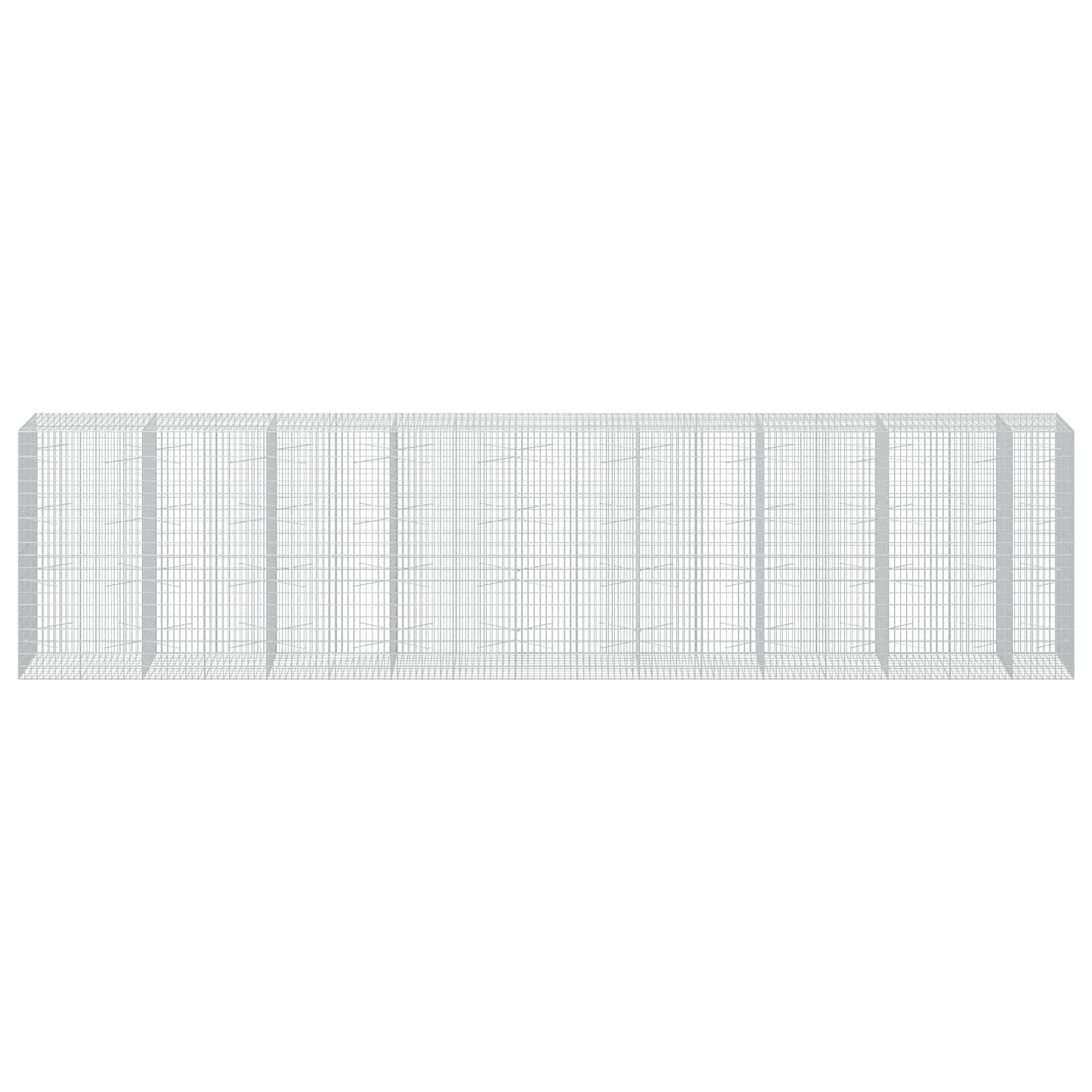 vidaXL Γκαμπιόν με σύρμα 3,5 mm και πλέγμα 5x10 cm 850x100x200 εκ