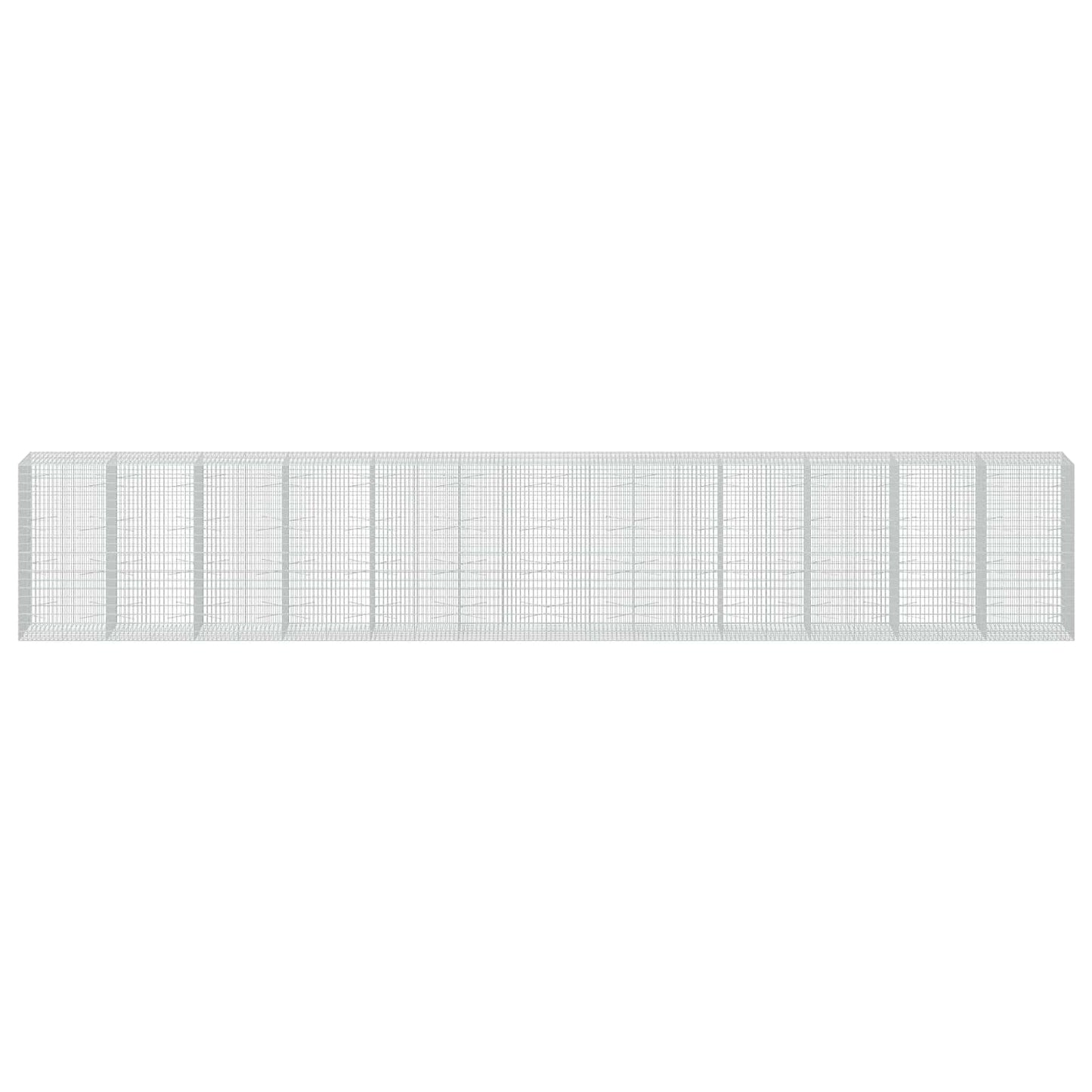 vidaXL Γκαμπιόν με σύρμα 3,5 mm και πλέγμα 5x10 cm 1200x100x200 εκ.