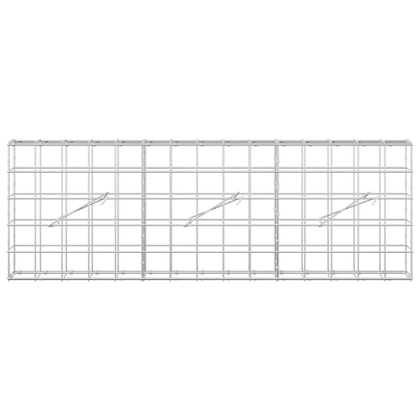 vidaXL Γκαμπιόν με σύρμα 3,5 mm και πλέγμα 10x10 cm 150x10x50 εκ