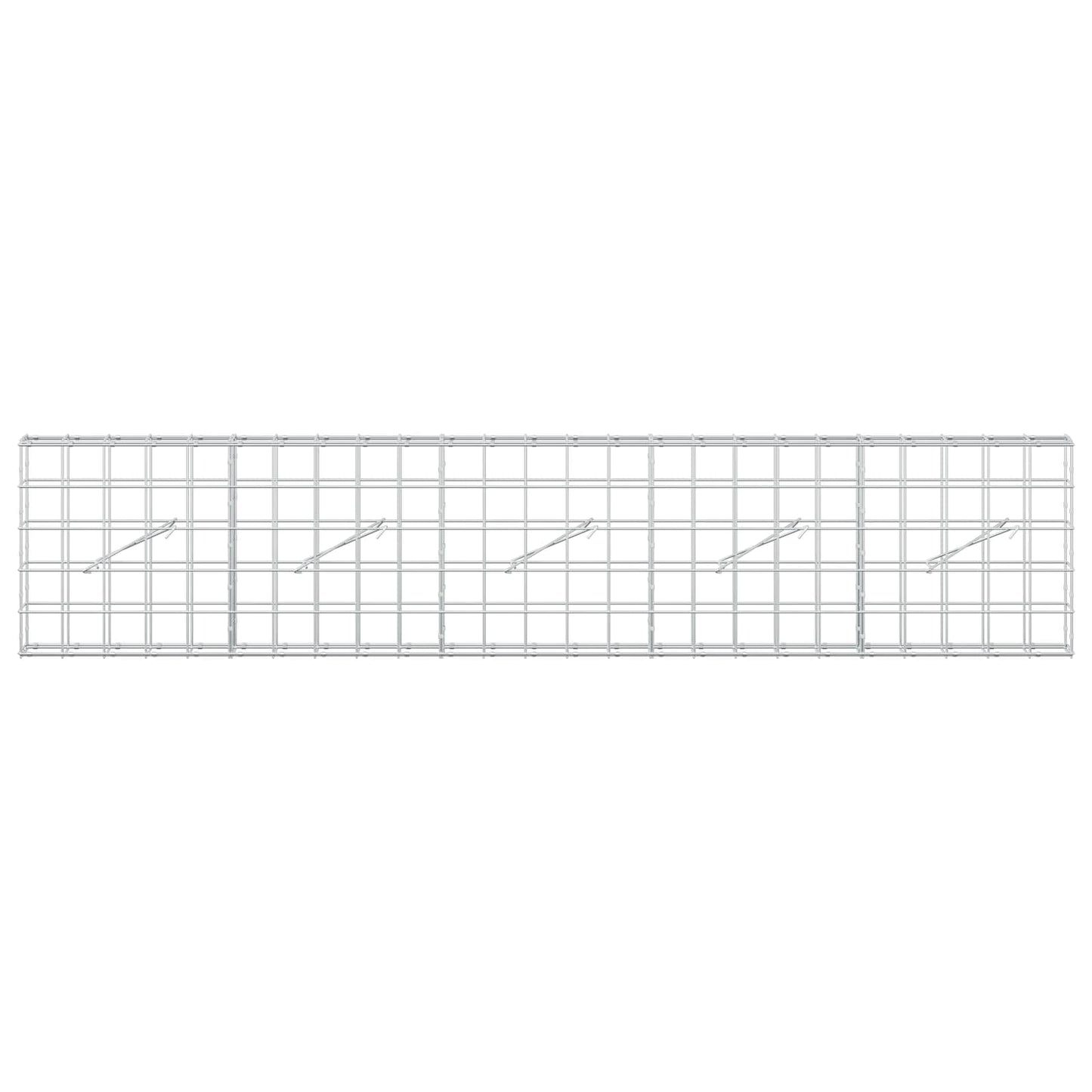 vidaXL Γκαμπιόν με σύρμα 3,5 mm και πλέγμα 10x10 cm 250x10x50 εκ
