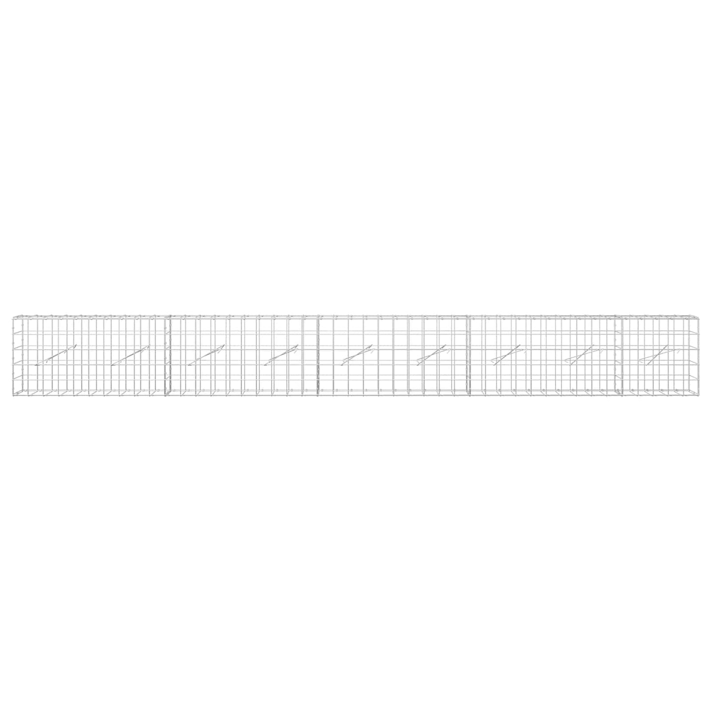 vidaXL Γκαμπιόν με σύρμα 3,5 mm και πλέγμα 10x10 cm 450x10x50 εκ