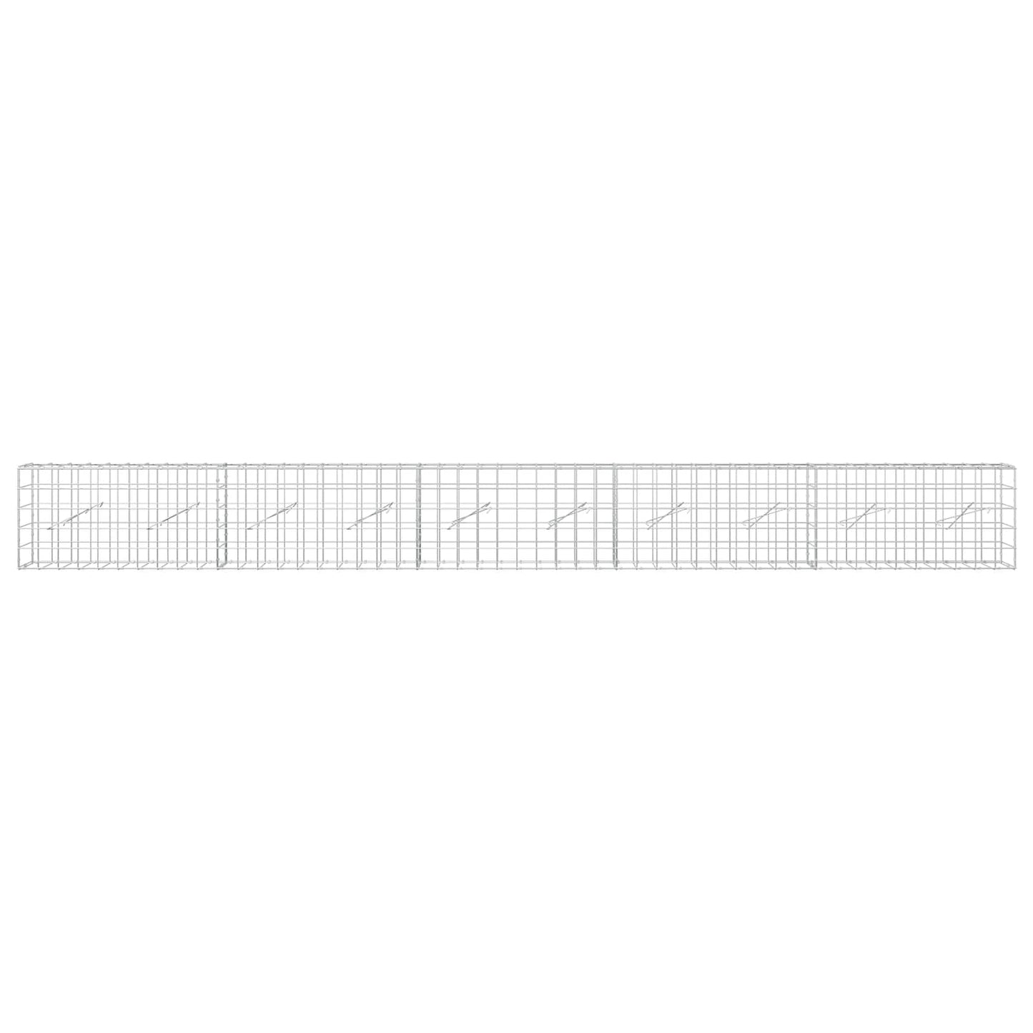 vidaXL Γκαμπιόν με σύρμα 3,5 mm και πλέγμα 10x10 cm 500x10x50 εκ