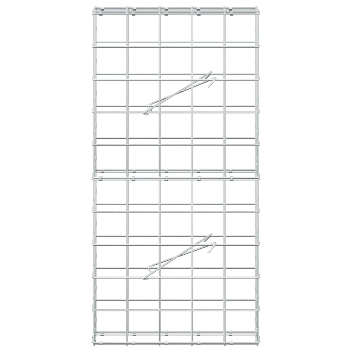 vidaXL Γκαμπιόν με σύρμα 3,5 mm και πλέγμα 10x10 cm 50x10x100 εκ