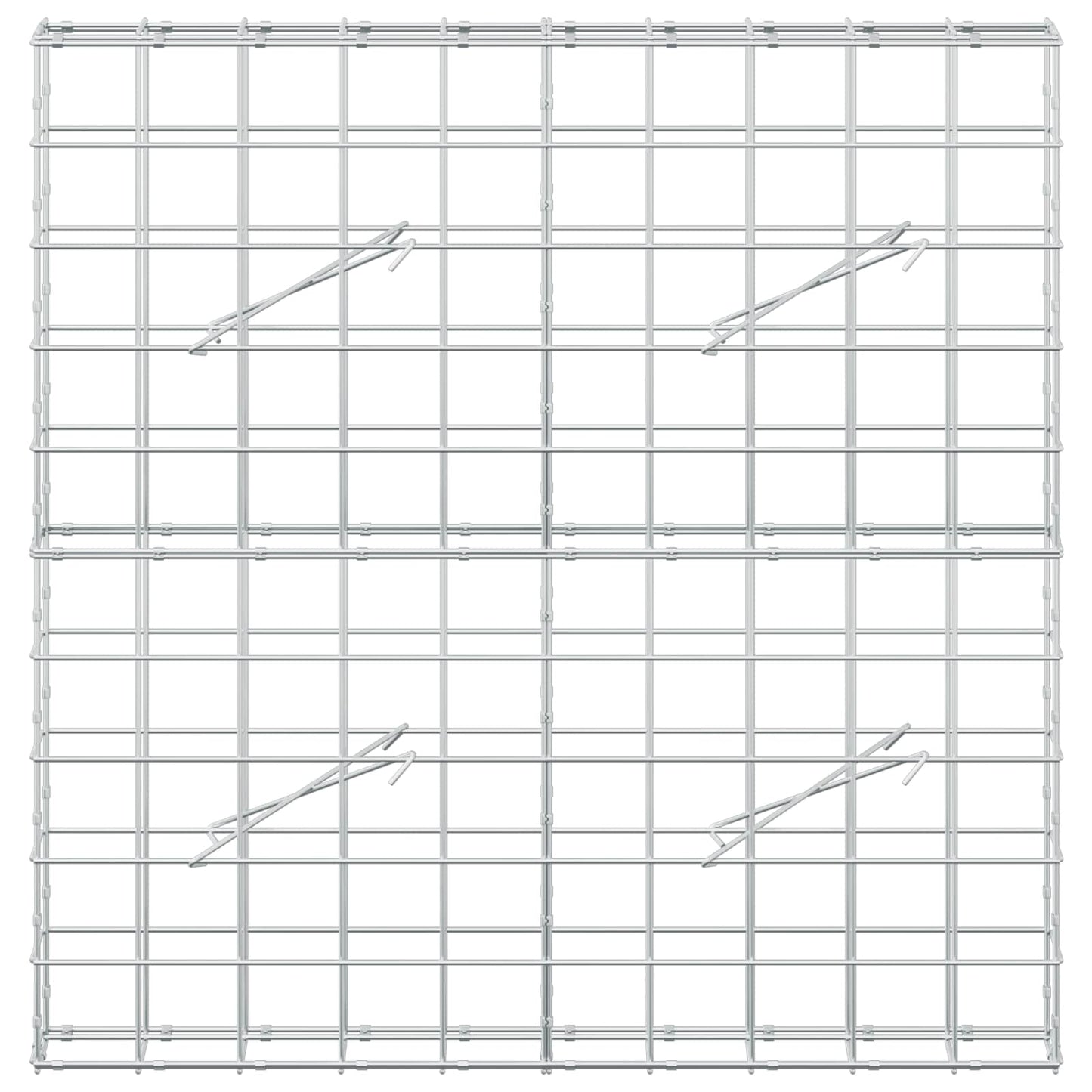 vidaXL Γκαμπιόν με σύρμα 3,5 mm και πλέγμα 10x10 cm 100x10x100 εκ.