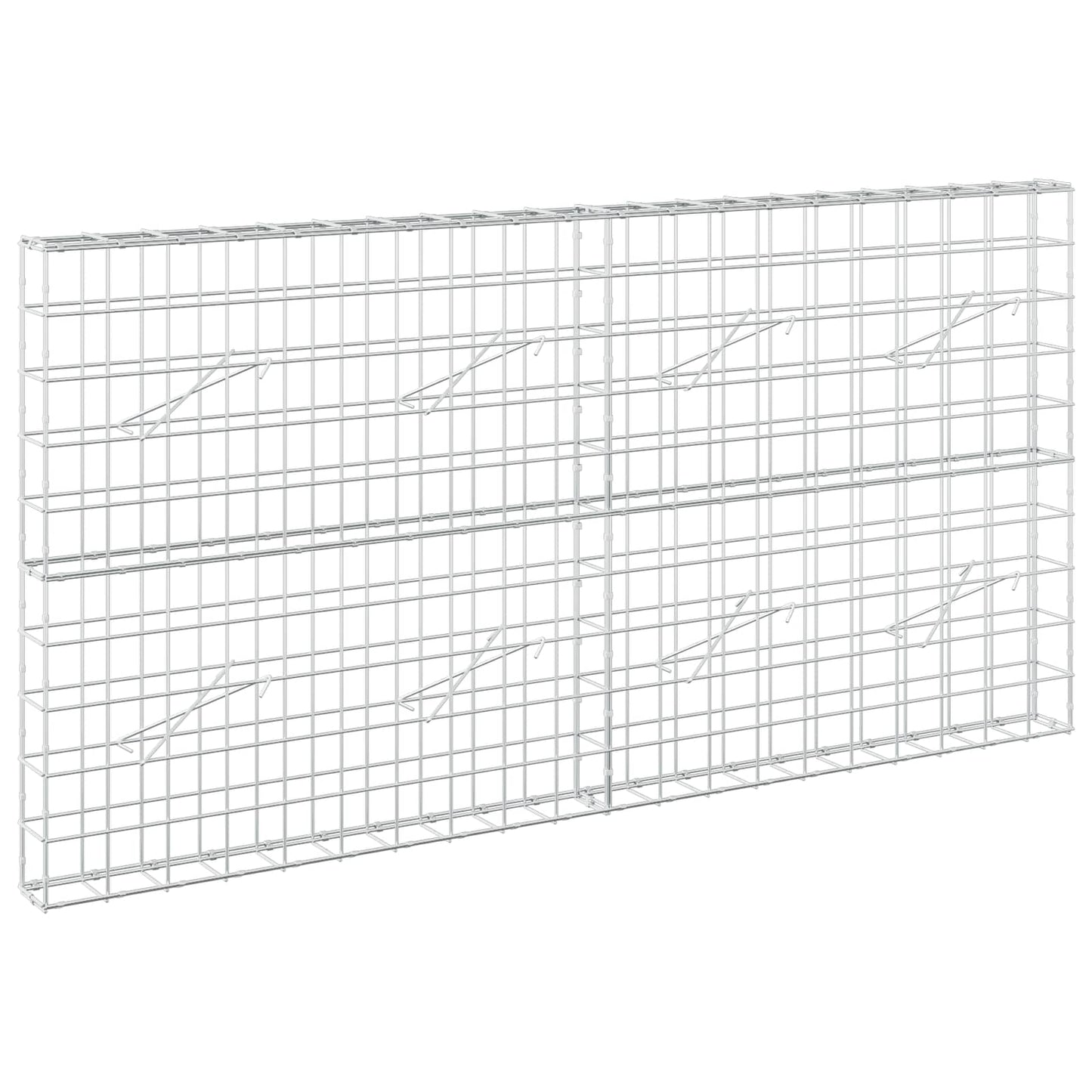 vidaXL Γκαμπιόν με σύρμα 3,5 mm και πλέγμα 10x10 cm 200x10x100 εκ
