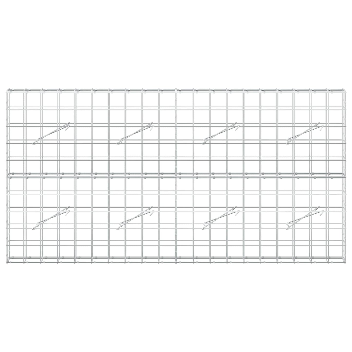 vidaXL Γκαμπιόν με σύρμα 3,5 mm και πλέγμα 10x10 cm 200x10x100 εκ