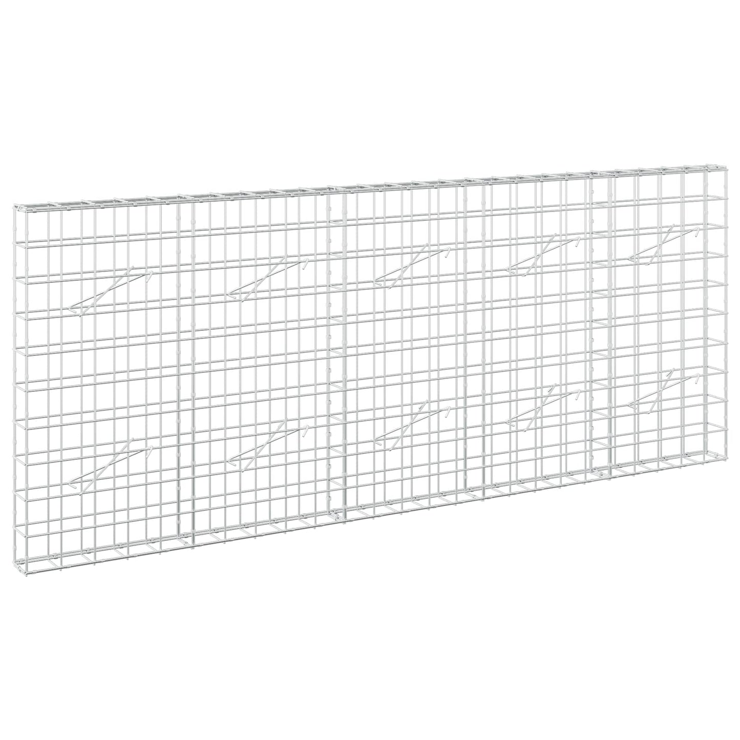 vidaXL Γκαμπιόν με σύρμα 3,5 mm και πλέγμα 10x10 cm 250x10x100 εκ