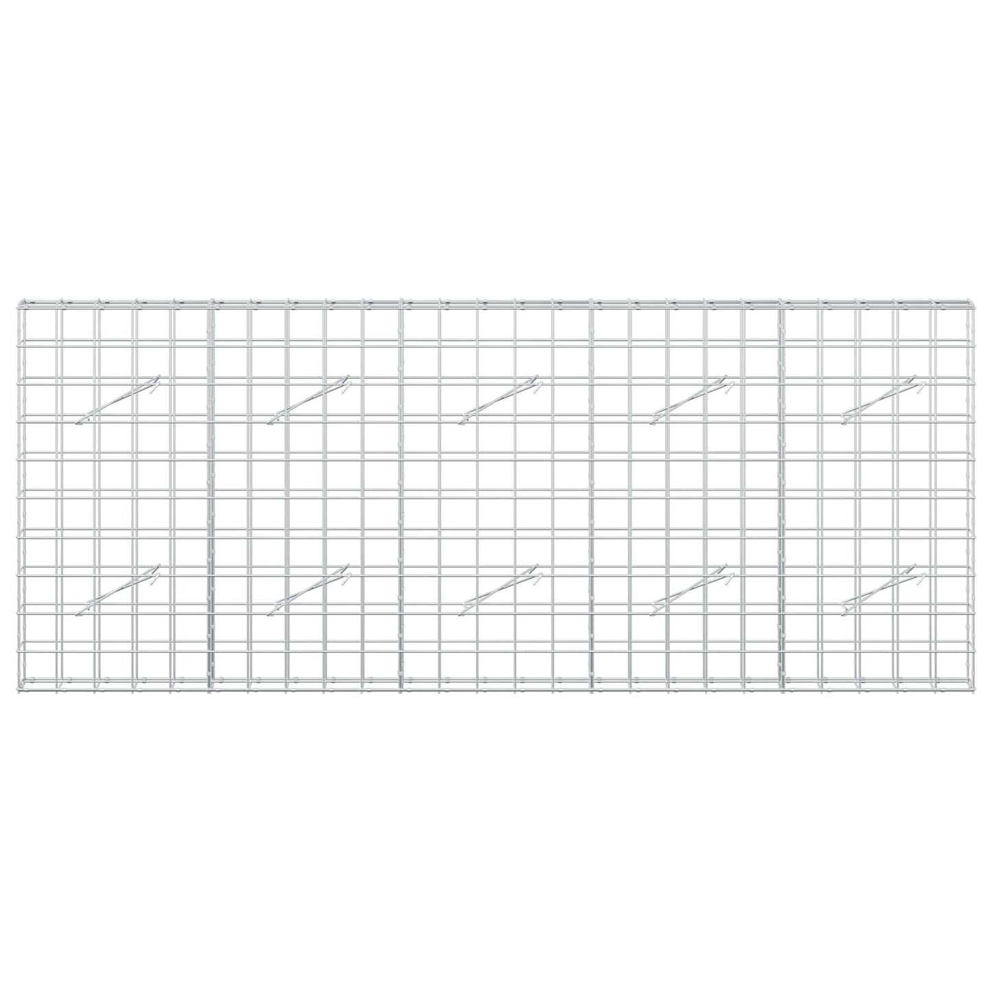 vidaXL Γκαμπιόν με σύρμα 3,5 mm και πλέγμα 10x10 cm 250x10x100 εκ
