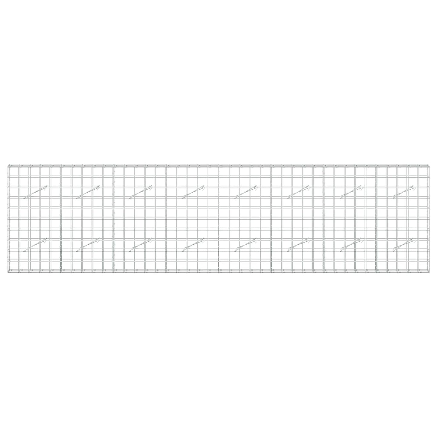 vidaXL Γκαμπιόν με σύρμα 3,5 mm και πλέγμα 10x10 cm 400x10x100 εκ
