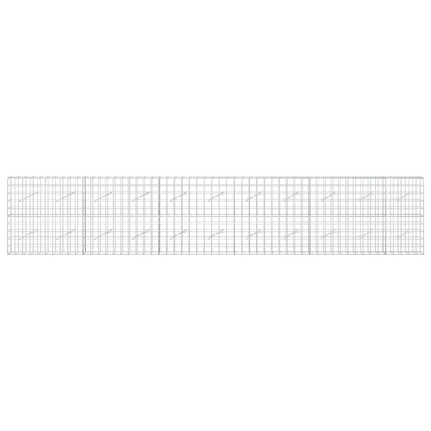 vidaXL Γκαμπιόν με σύρμα 3,5 mm και πλέγμα 10x10 cm 550x10x100 εκ