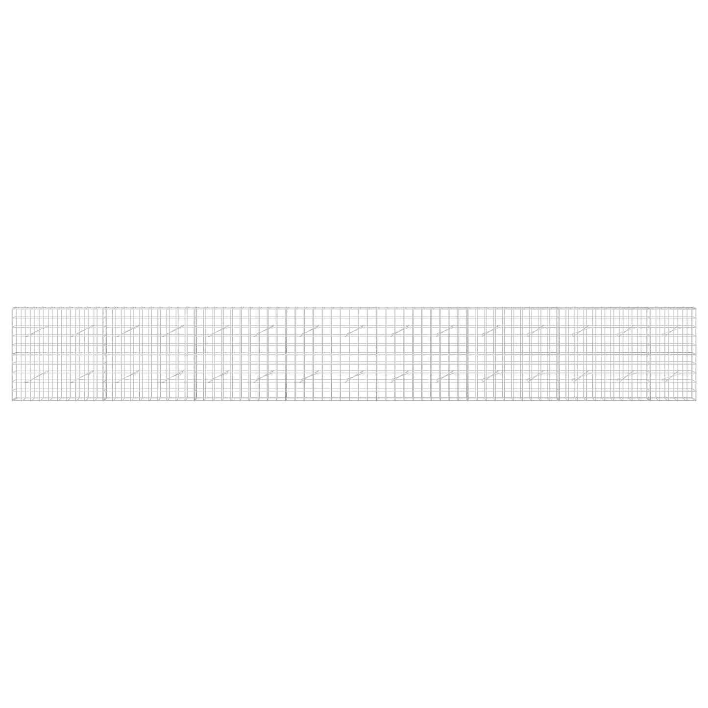 vidaXL Γκαμπιόν με σύρμα 3,5 mm και πλέγμα 10x10 cm 750x10x100 εκ
