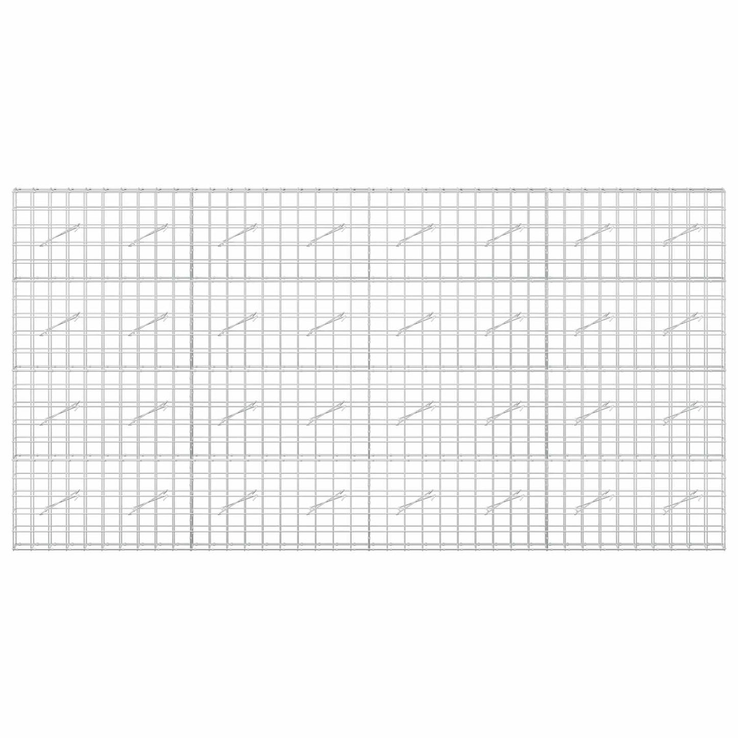 vidaXL Γκαμπιόν με σύρμα 3,5 mm και πλέγμα 10x10 cm 400x10x200 εκ