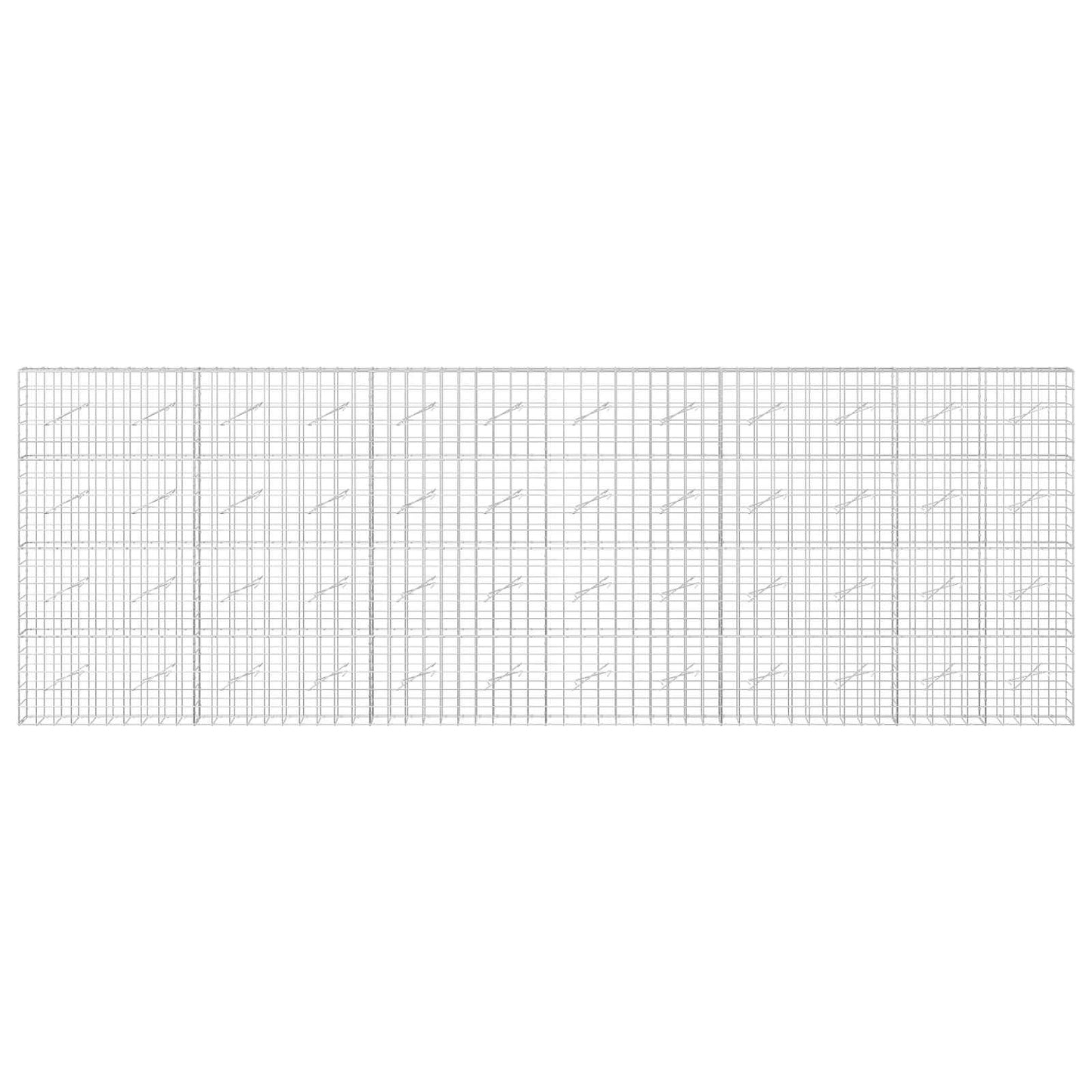 vidaXL Γκαμπιόν με σύρμα 3,5 mm και πλέγμα 10x10 cm 600x10x200 εκ