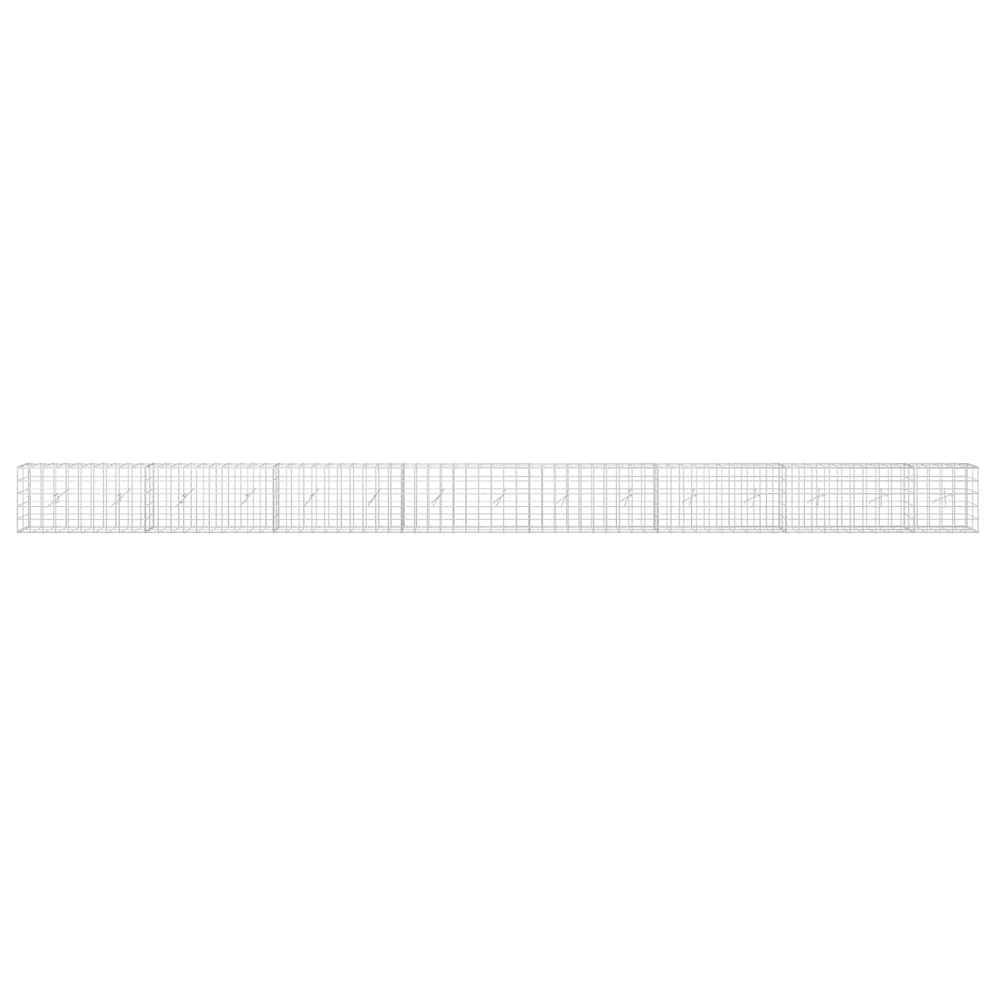 vidaXL Γκαμπιόν με σύρμα 3,5 mm και πλέγμα 10x10 cm 750x20x50 εκ