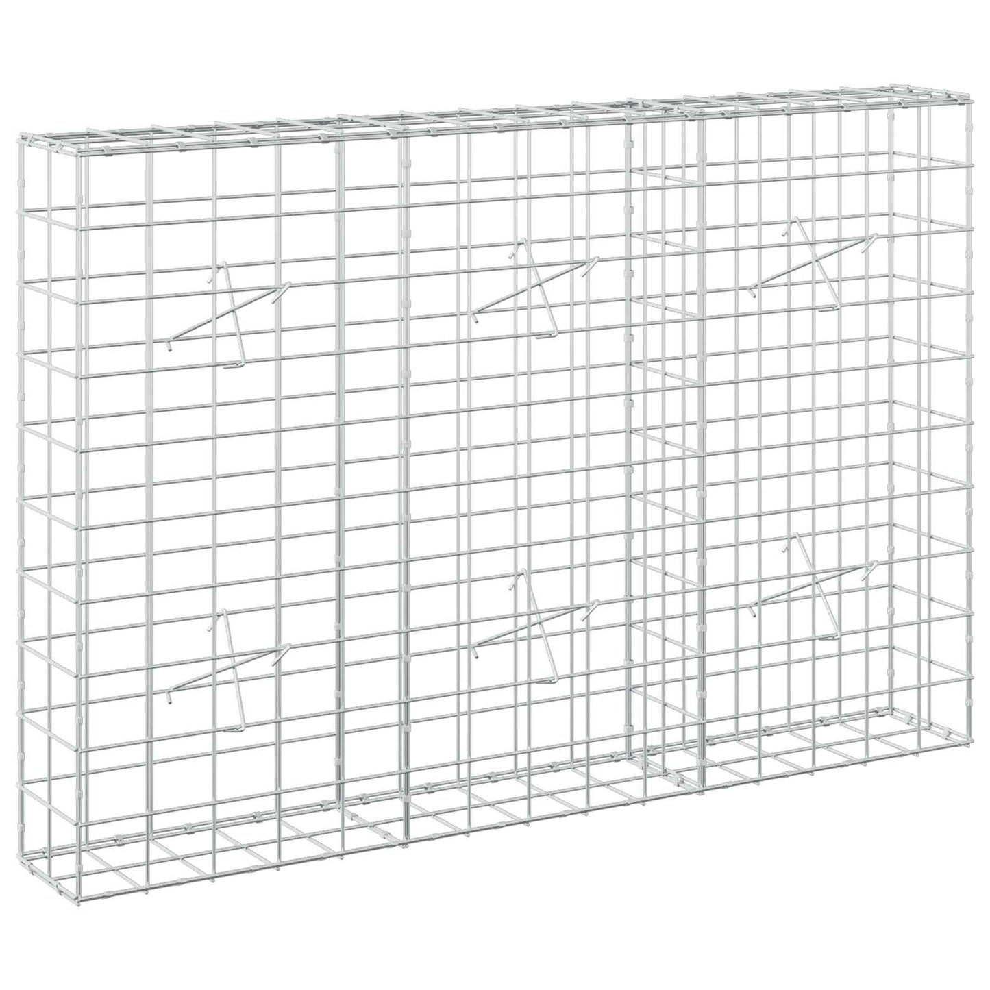 vidaXL Γκαμπιόν με σύρμα 3,5 mm και πλέγμα 10x10 cm 150x20x100 εκ