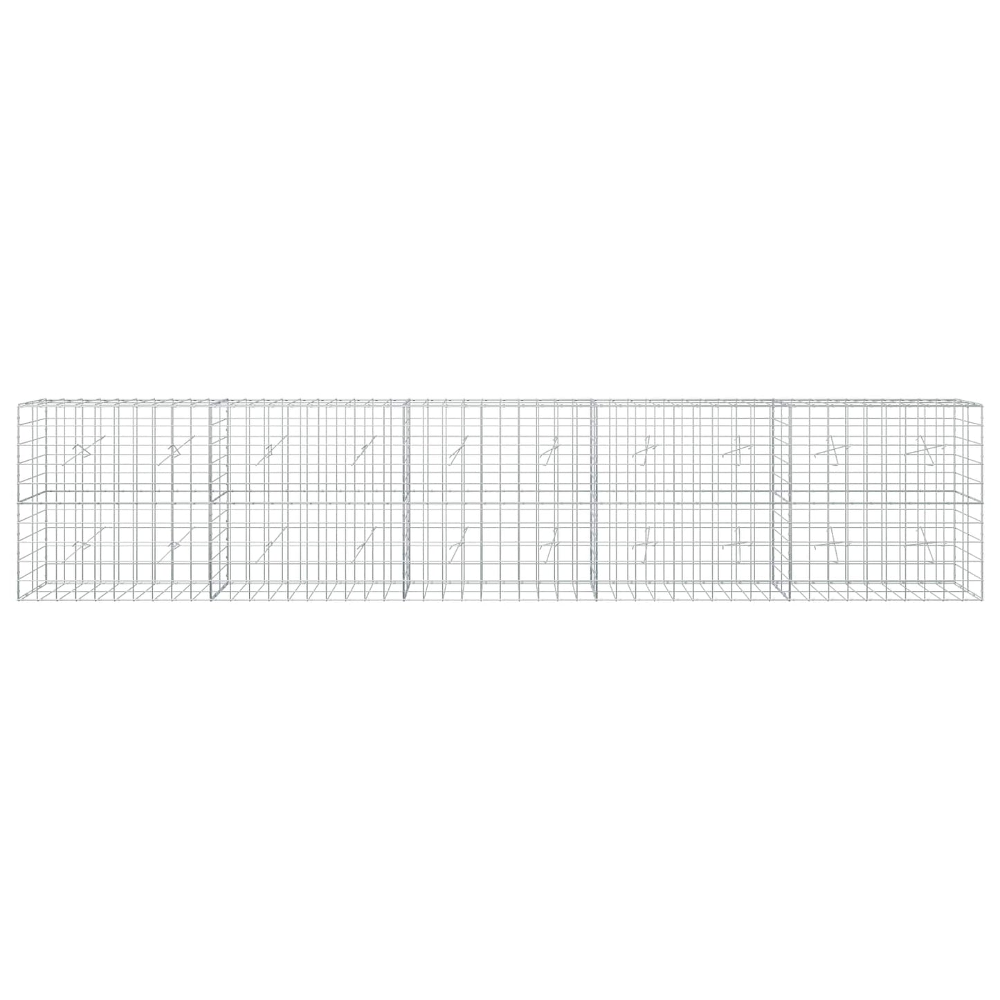vidaXL Γκαμπιόν με σύρμα 3,5 mm και πλέγμα 10x10 cm 500x20x100 εκ