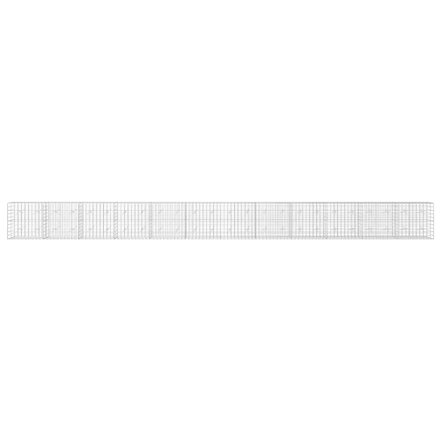 vidaXL Γκαμπιόν με σύρμα 3,5 mm και πλέγμα 10x10 cm 1200x20x100 εκ