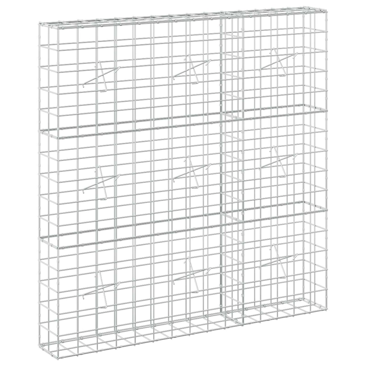 vidaXL Γκαμπιόν με σύρμα 3,5 mm και πλέγμα 10x10 cm 150x20x150 εκ