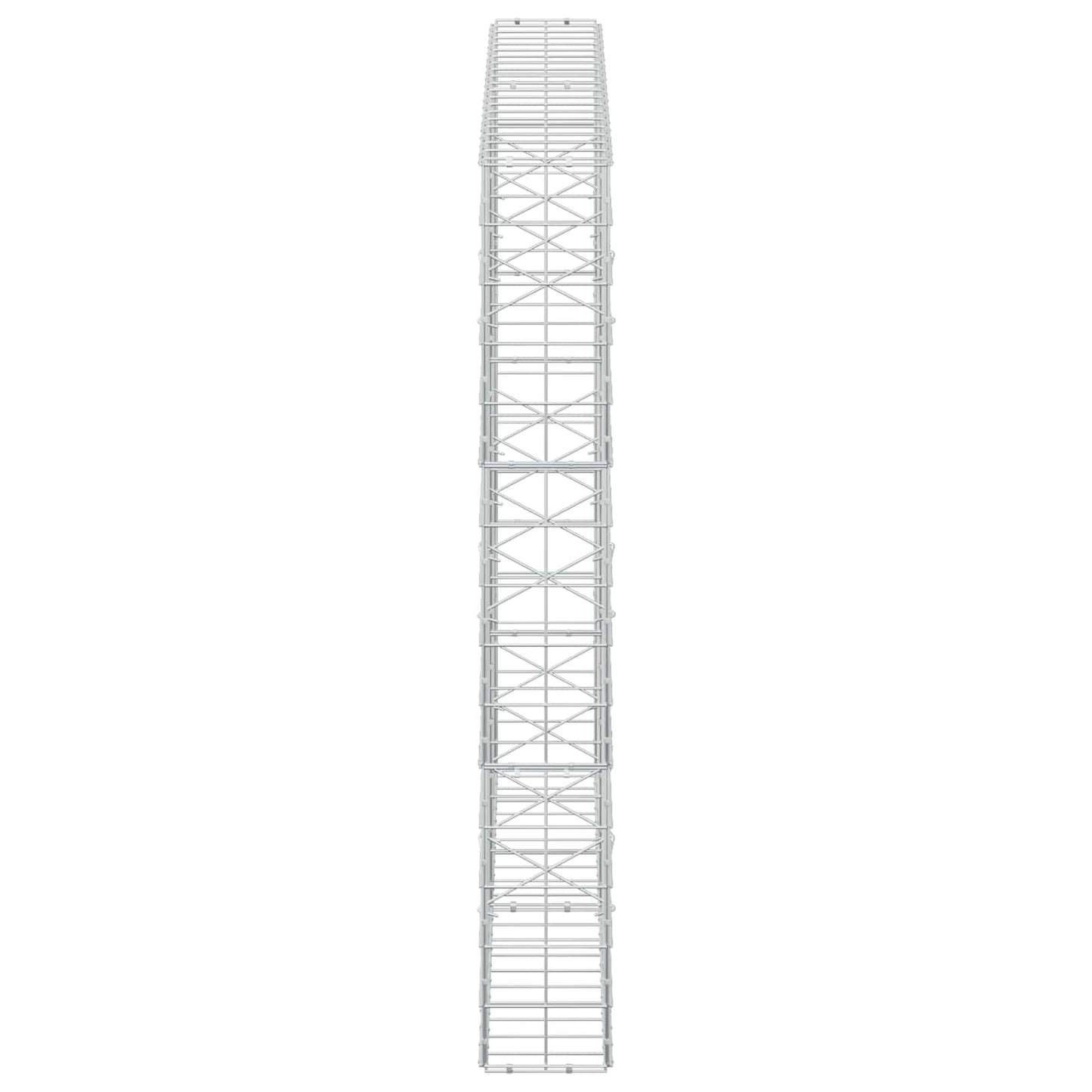 vidaXL Γκαμπιόν με σύρμα 3,5 mm και πλέγμα 10x10 cm 200x20x150 εκ