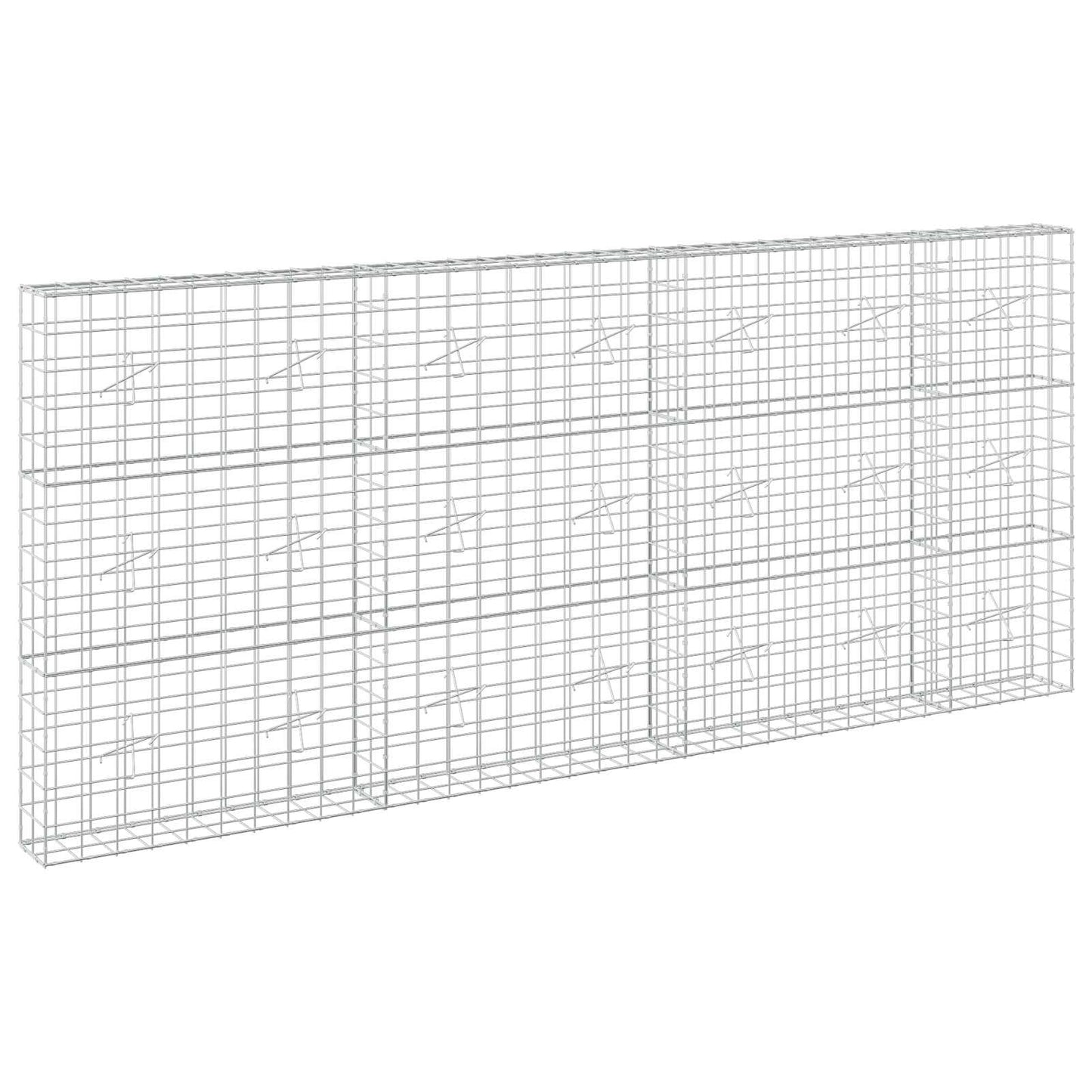 vidaXL Γκαμπιόν με σύρμα 3,5 mm και πλέγμα 10x10 cm 350x20x150 εκ