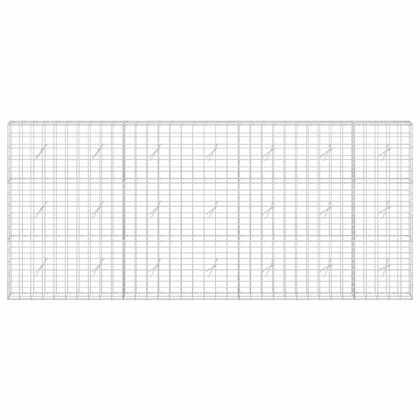 vidaXL Γκαμπιόν με σύρμα 3,5 mm και πλέγμα 10x10 cm 350x20x150 εκ