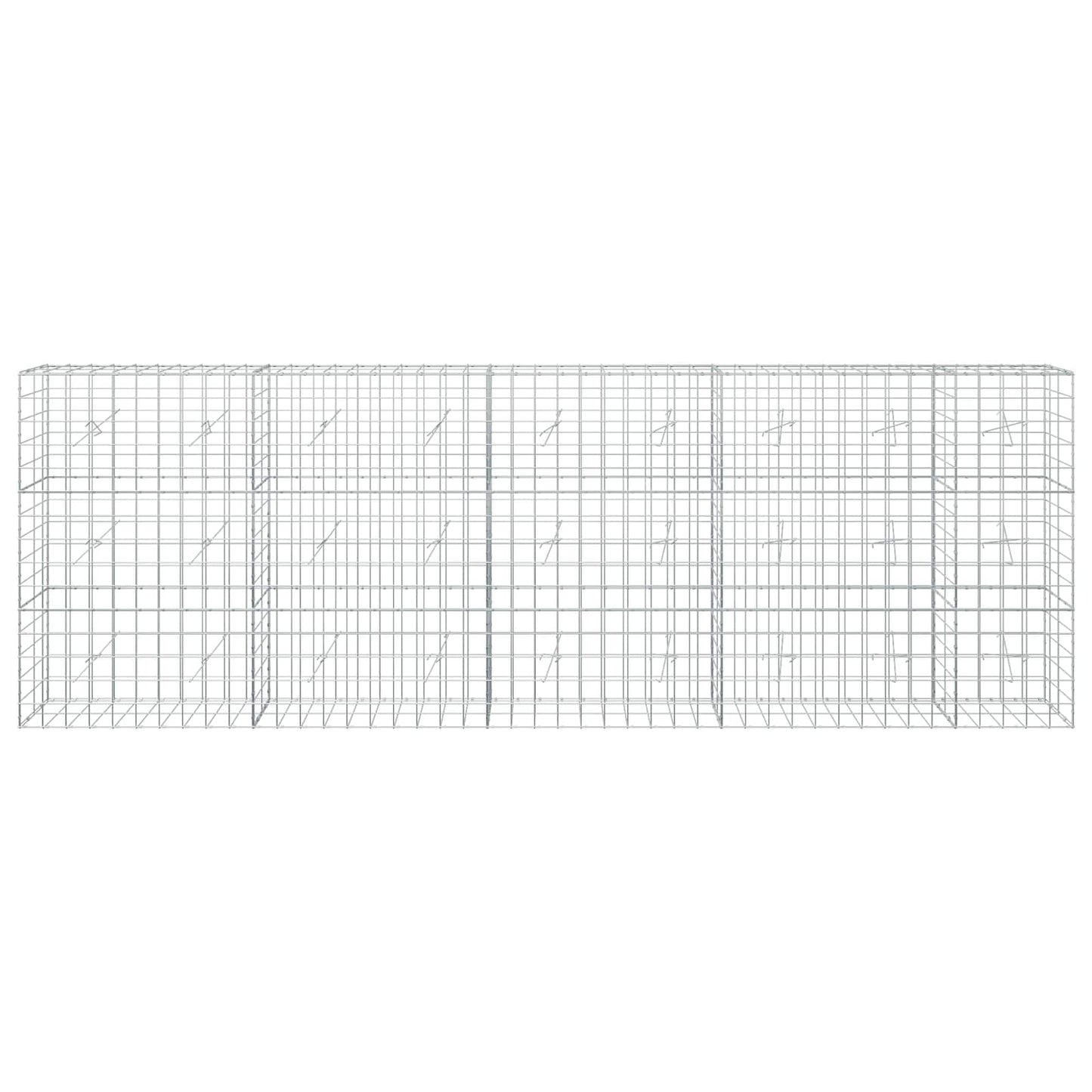 vidaXL Γκαμπιόν με σύρμα 3,5 mm και πλέγμα 10x10 cm 450x20x150 εκ