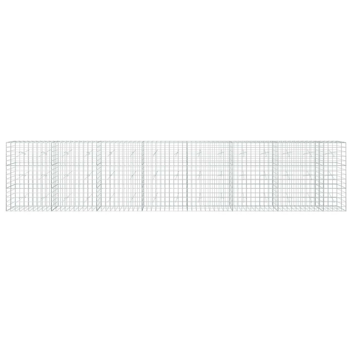vidaXL Γκαμπιόν με σύρμα 3,5 mm και πλέγμα 10x10 cm 750x20x150 εκ