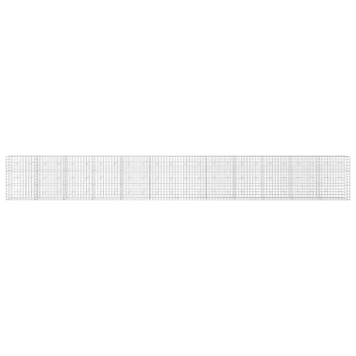 vidaXL Γκαμπιόν με σύρμα 3,5 mm και πλέγμα 10x10 cm 1200x20x150 εκ