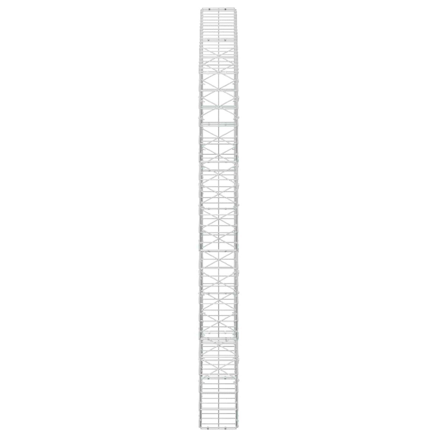 vidaXL Γκαμπιόν με σύρμα 3,5 mm και πλέγμα 10x10 cm 200x20x200 εκ