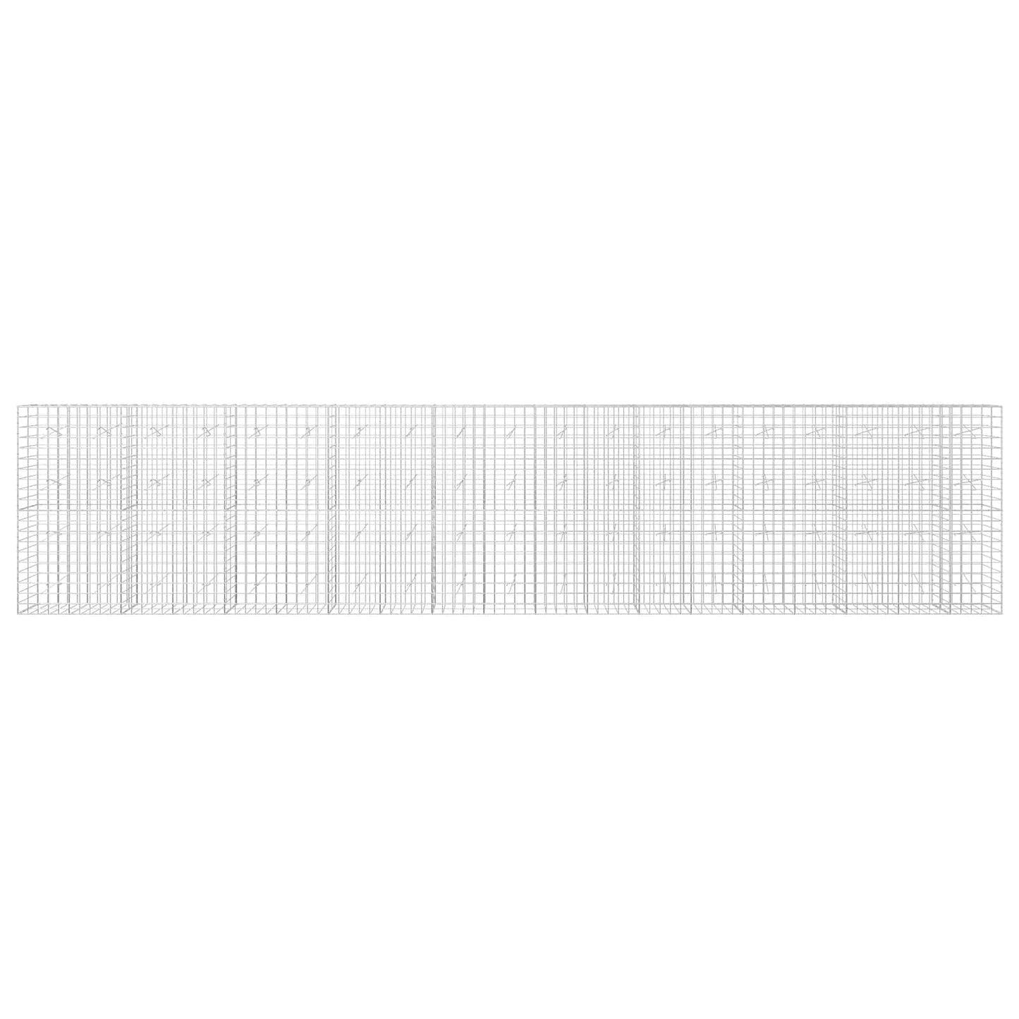 vidaXL Γκαμπιόν με σύρμα 3,5 mm και πλέγμα 10x10 cm 950x20x200 εκ