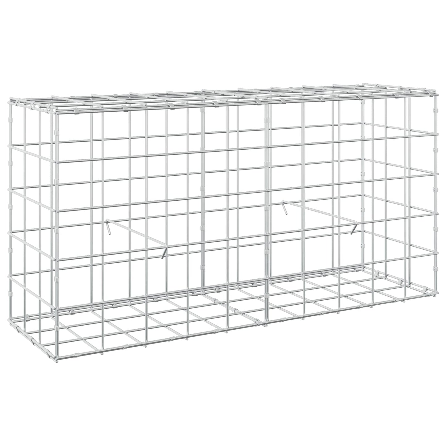 vidaXL Γκαμπιόν με σύρμα 3,5 mm και πλέγμα 10x10 cm 100x30x50 εκ
