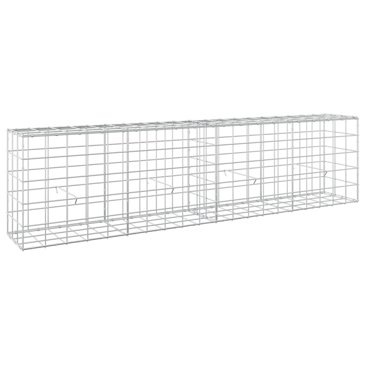 vidaXL Γκαμπιόν με σύρμα 3,5 mm και πλέγμα 10x10 cm 200x30x50 εκ