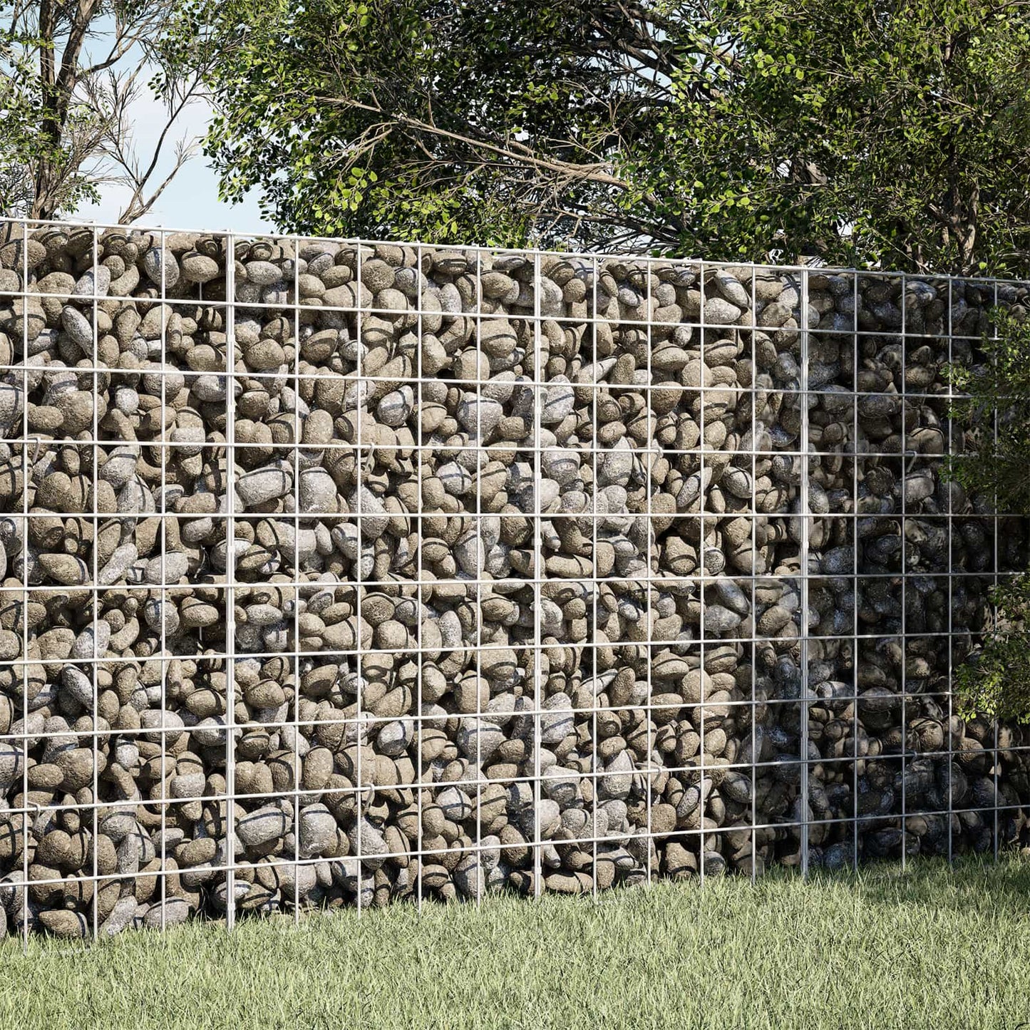 vidaXL Γκαμπιόν με σύρμα 3,5 mm και πλέγμα 10x10 cm 150x30x100 εκ