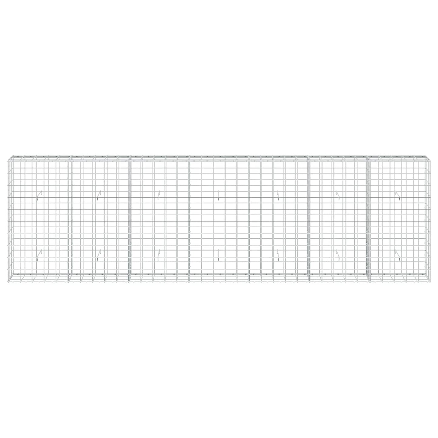vidaXL Γκαμπιόν με σύρμα 3,5 mm και πλέγμα 10x10 cm 350x30x100 εκ