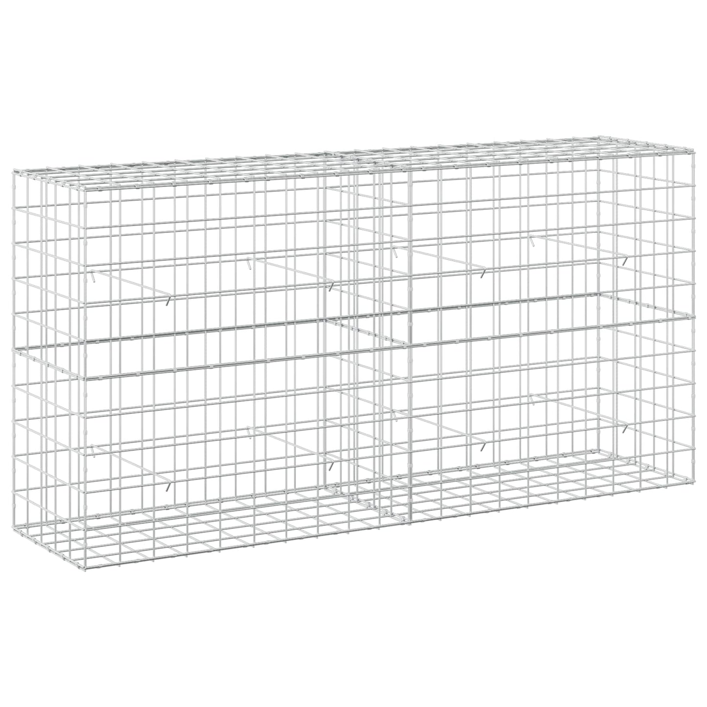 vidaXL Γκαμπιόν με σύρμα 3,5 mm και πλέγμα 10x10 cm 200x50x100 εκ