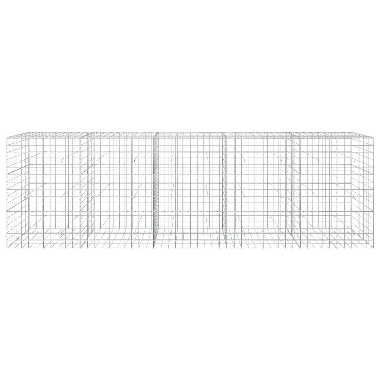 vidaXL Γκαμπιόν με σύρμα 3,5 mm και πλέγμα 10x10 cm 500x50x150 εκ