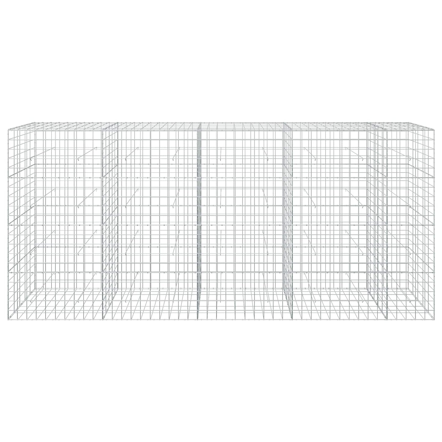 vidaXL Γκαμπιόν με σύρμα 3,5 mm και πλέγμα 10x10 cm 450x50x200 εκ